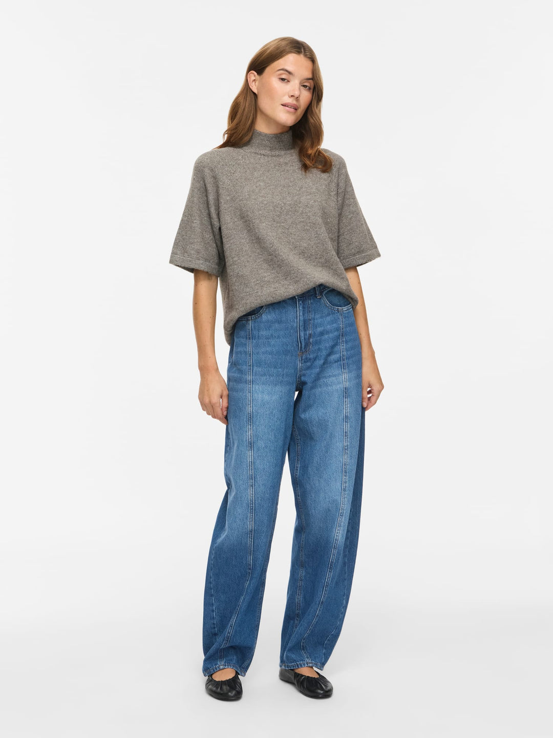 Vila 14119432 Beau low crotch baggy jeans blue denim