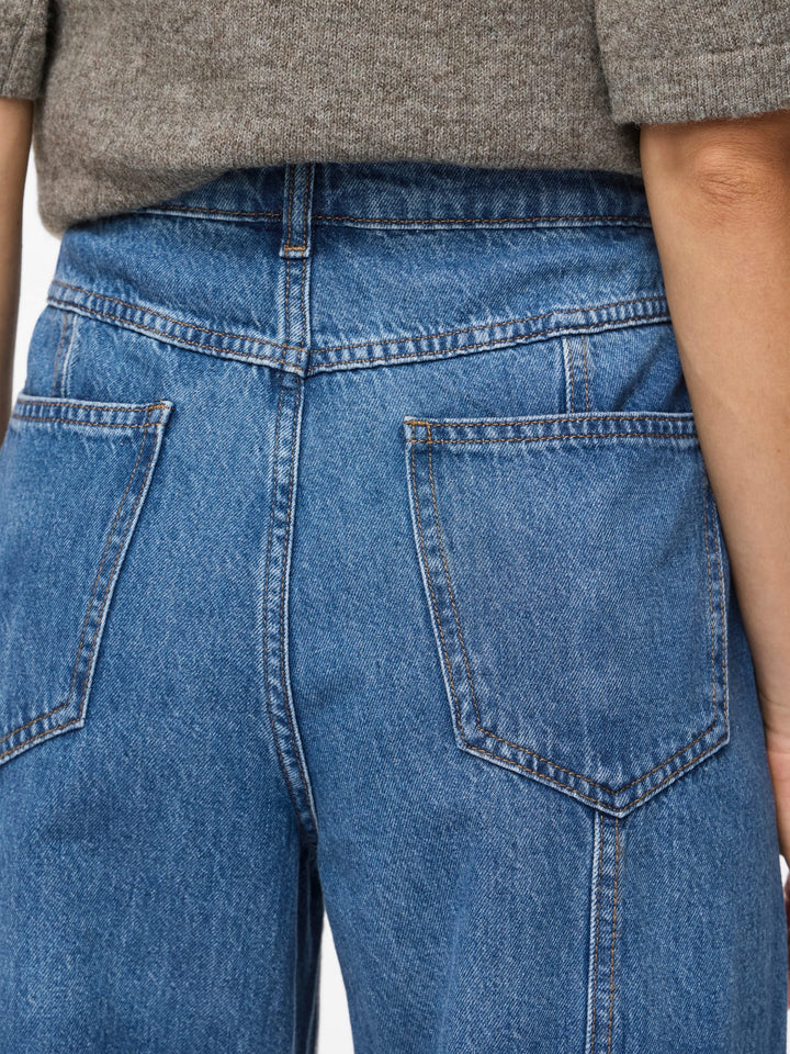 Vila 14119432 Beau low crotch baggy jeans blue denim