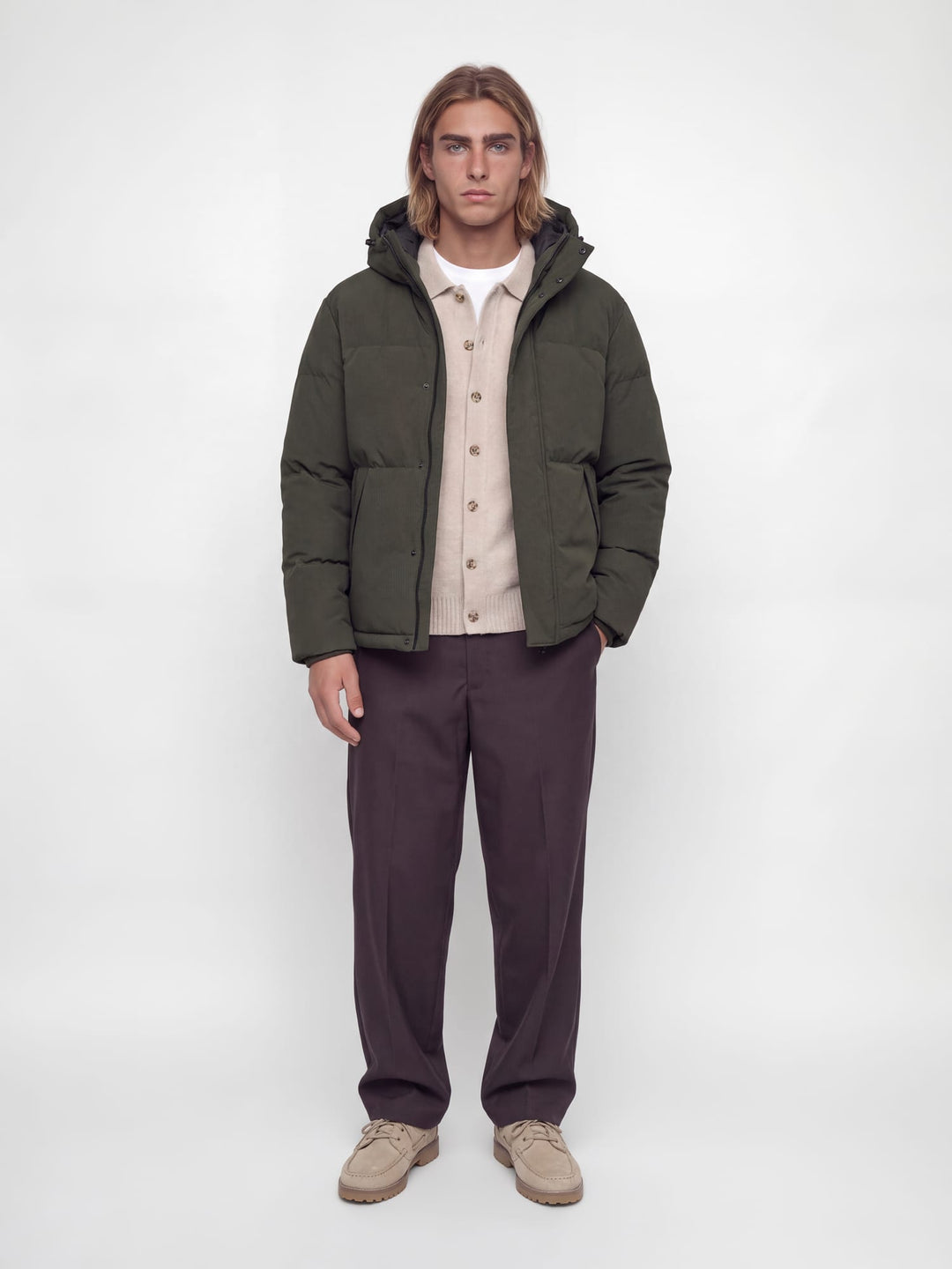 Jack &amp; Jones 12298319 Soho vest gebreid heren zand