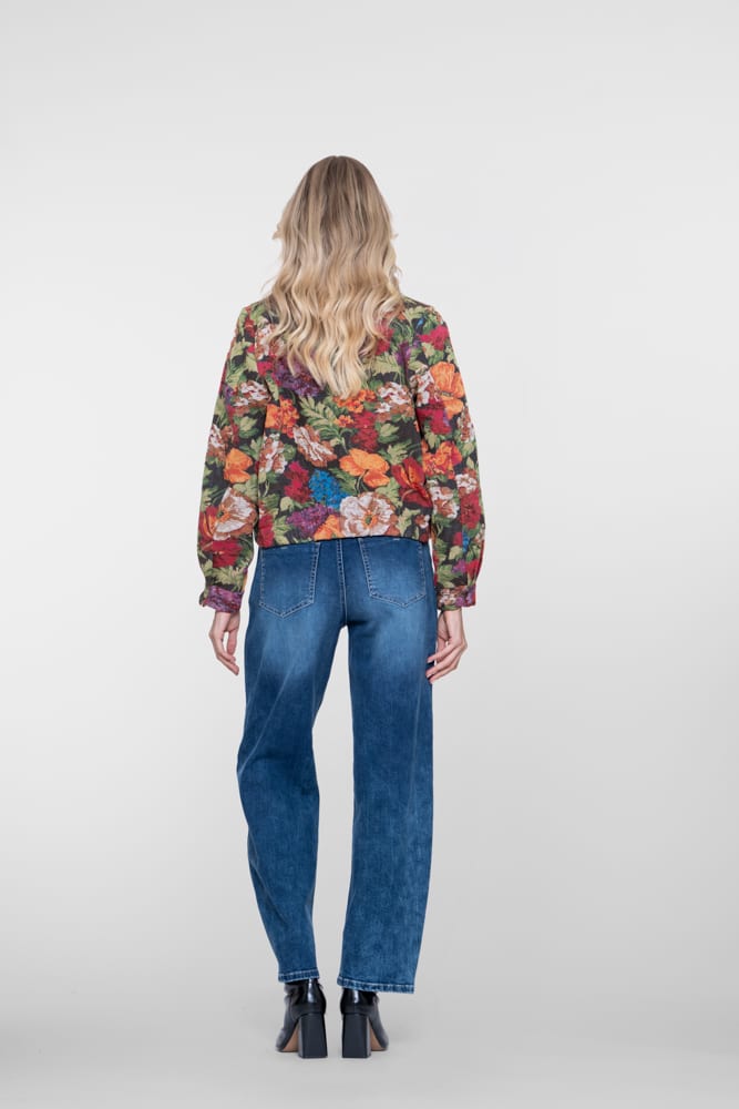 Geisha 61803-10 jeans low croth-baggy fit blue denim – dames