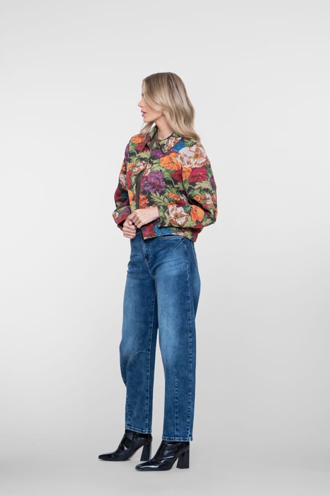 Geisha 61803-10 jeans low croth-baggy fit blue denim – dames