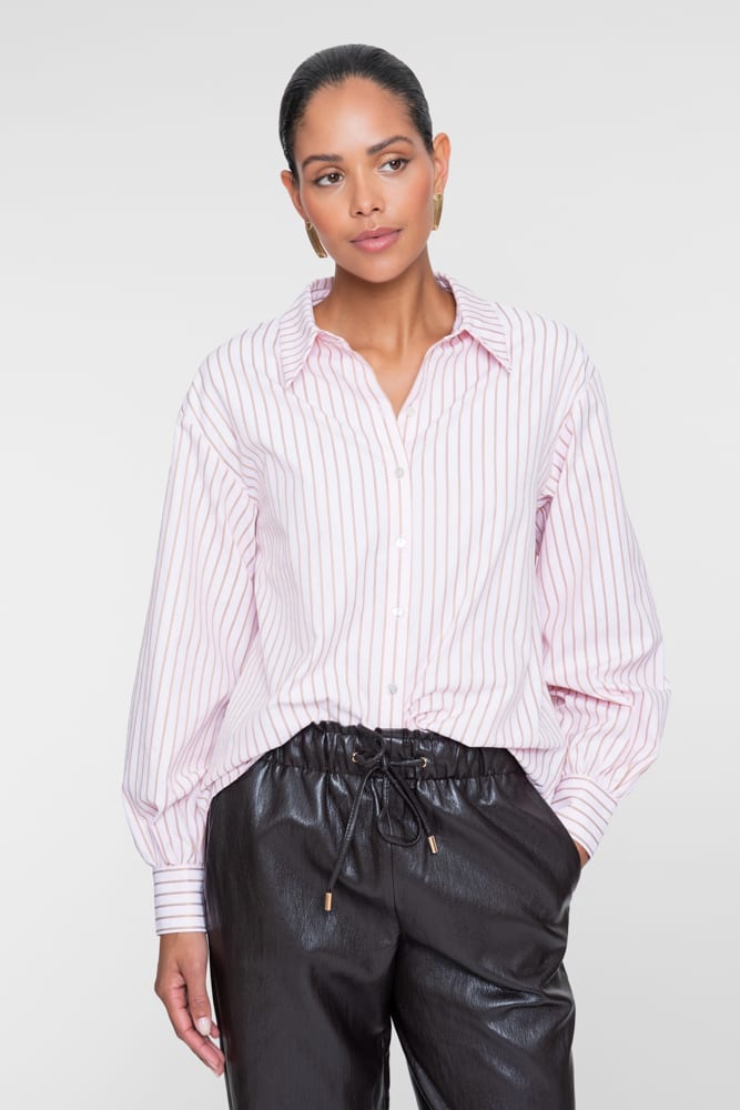 Geisha 63821-14 blouse l/m dames roze dessin
