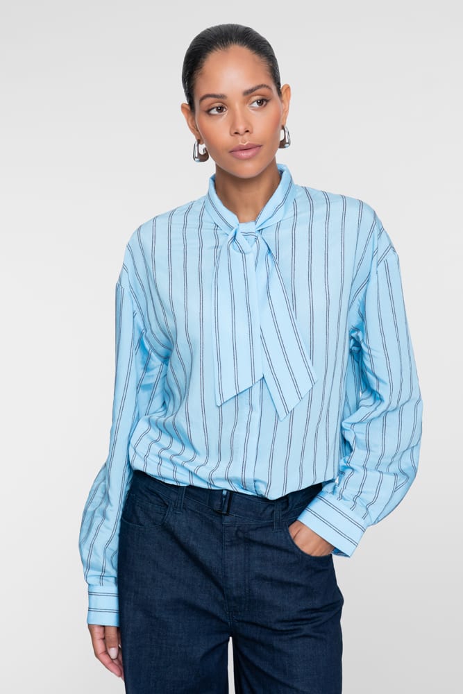 Geisha dames 63915-20 blouse blauw dessin