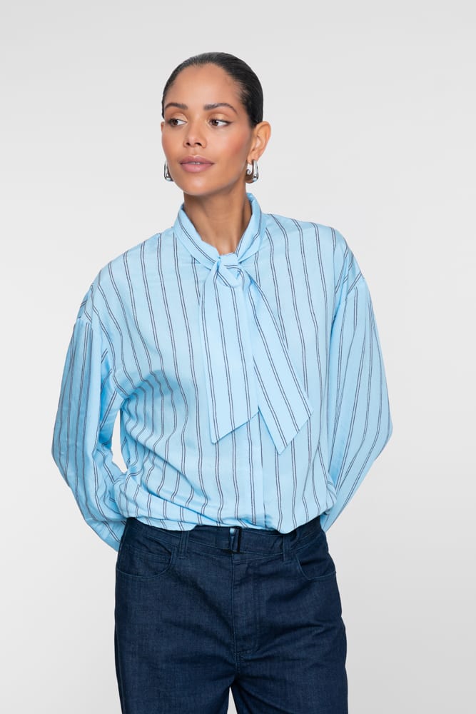 Geisha dames 63915-20 blouse blauw dessin
