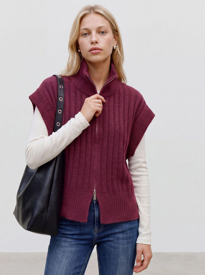 VERO MODA 10347170 Bang vest gebreid fuchsia – dames