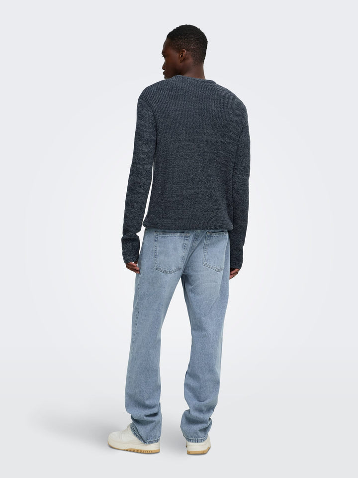 ONLY &amp; SONS 22039894 Jonas trui heren blauw melee