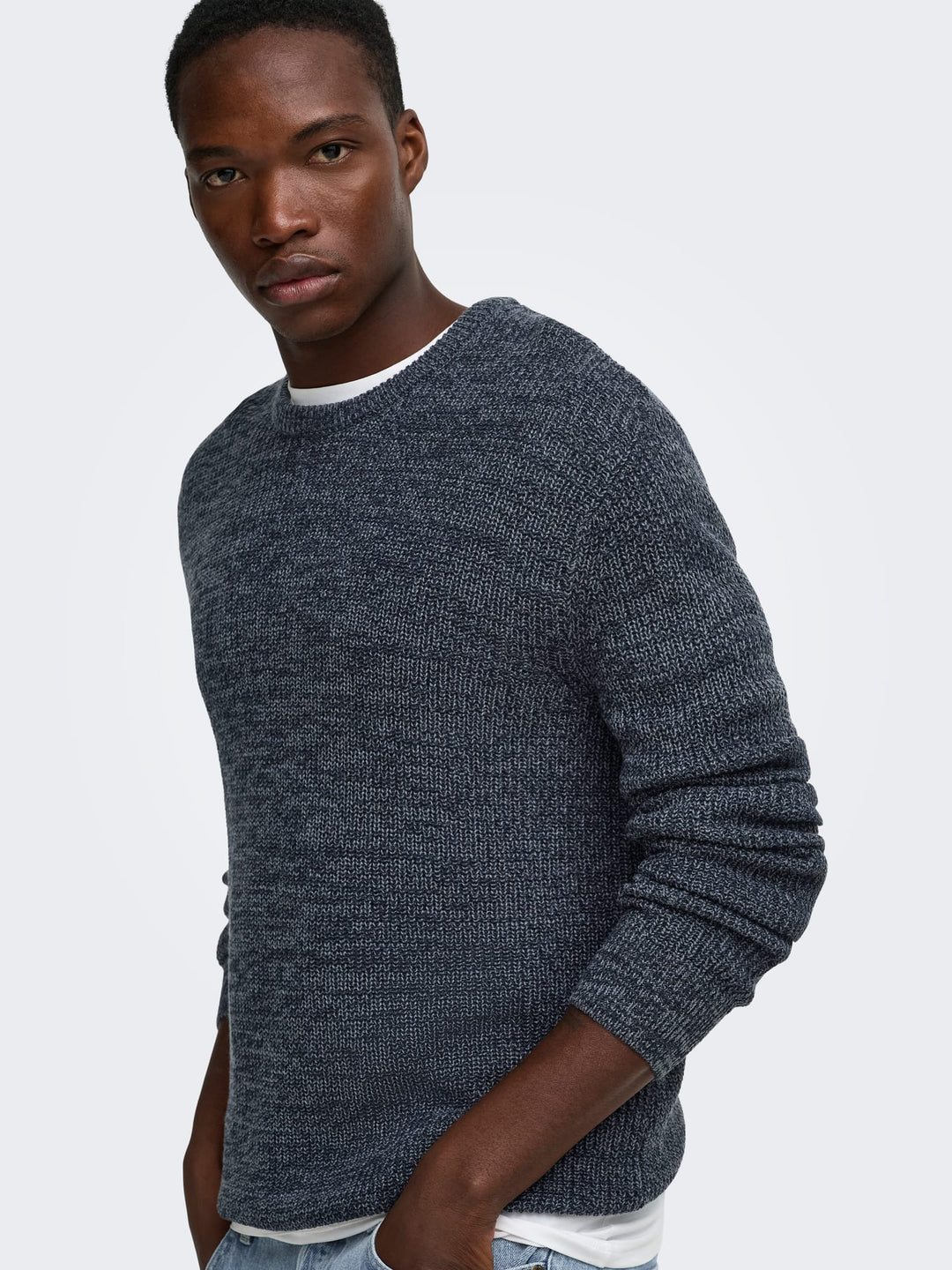 ONLY &amp; SONS 22039894 Jonas trui heren blauw melee