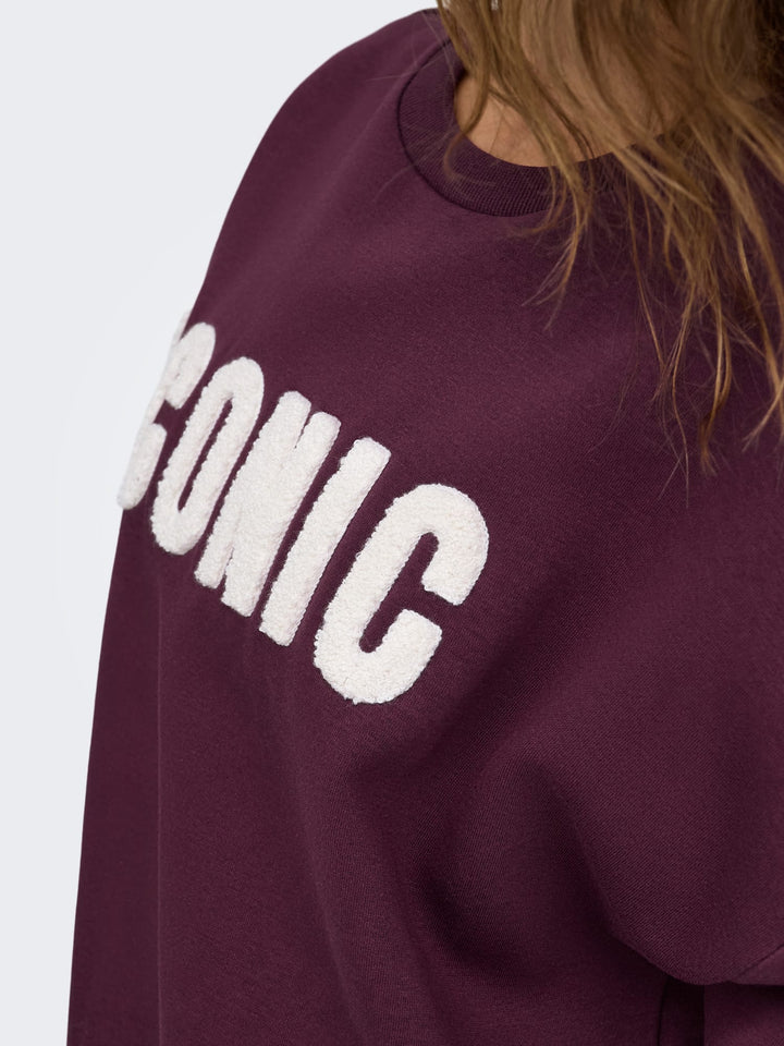 Only 15254183 Sweat bordeaux – dames