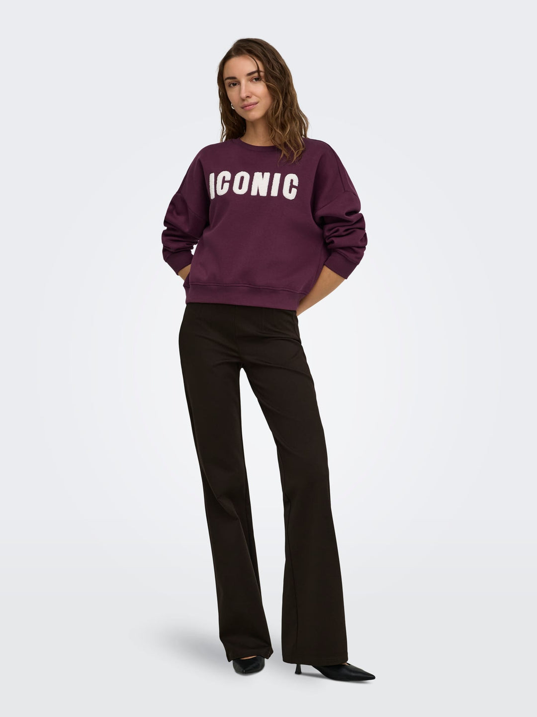 Only 15254183 Sweat bordeaux – dames