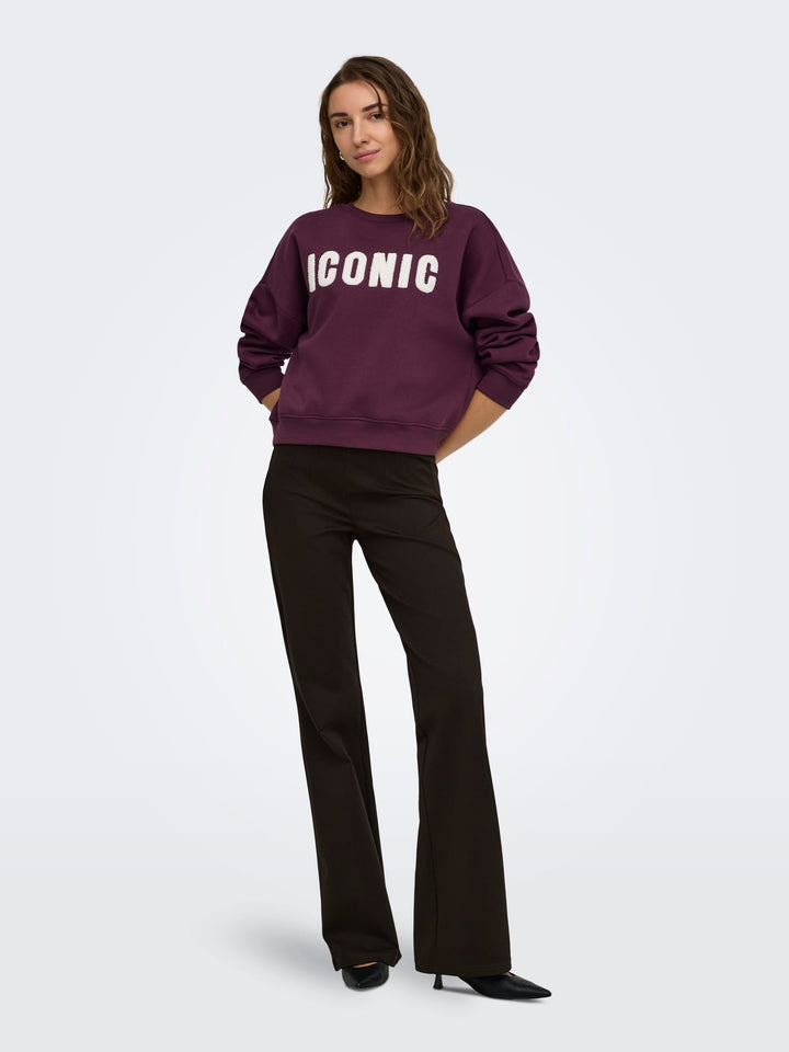 Only 15254183 Sweat bordeaux – dames