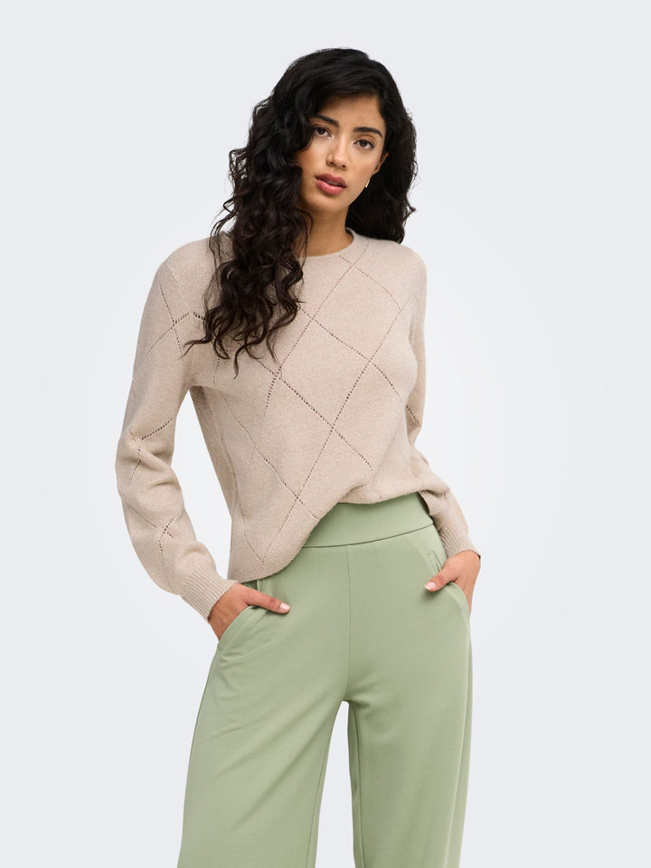 jacqueline de yong 15379763 Aspen trui dames beige