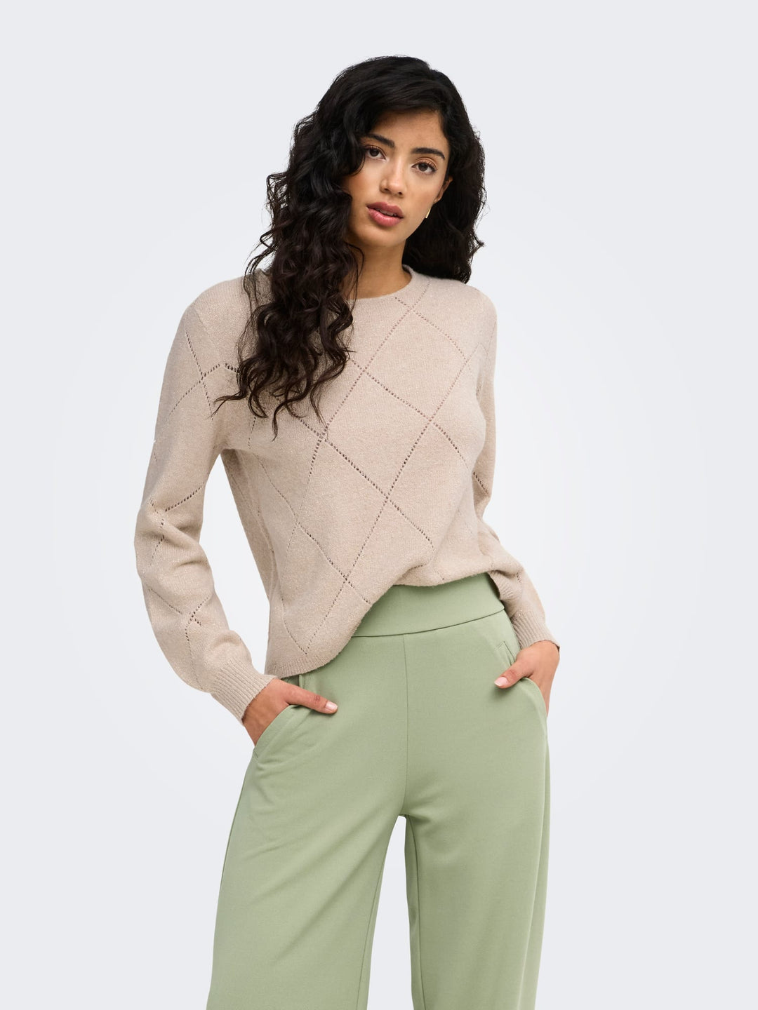 jacqueline de yong 15379763 Aspen trui dames beige