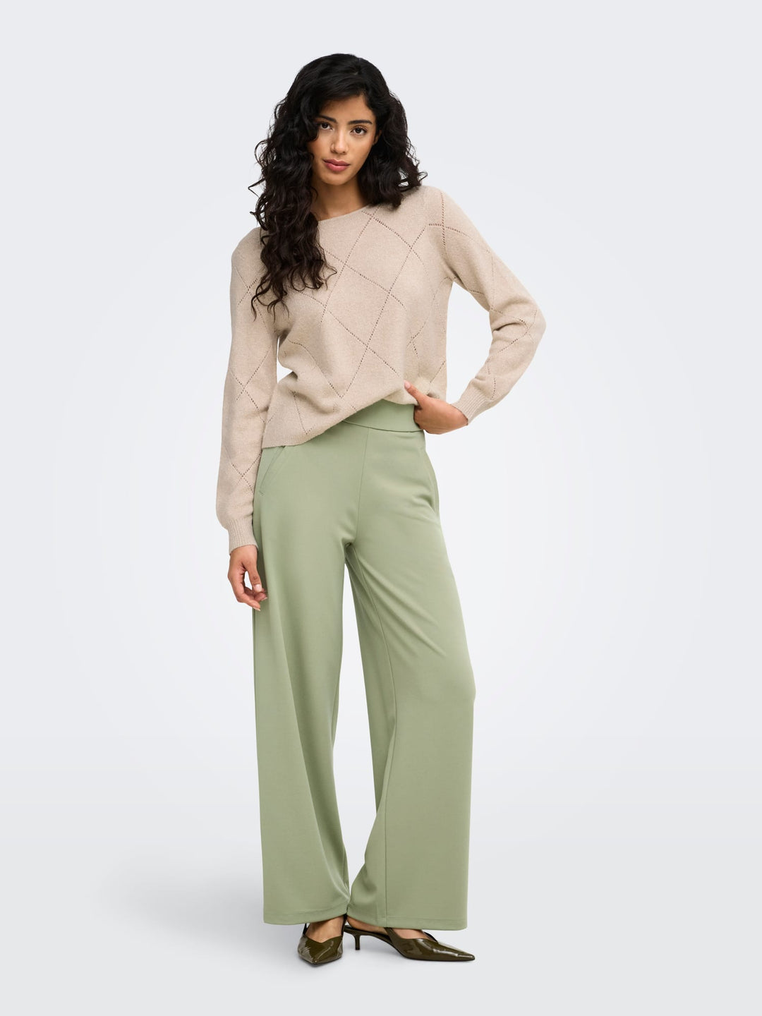 jacqueline de yong 15379763 Aspen trui dames beige
