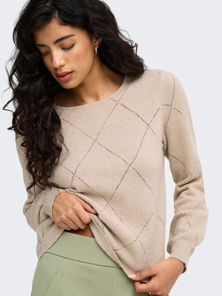 jacqueline de yong 15379763 Aspen trui dames beige