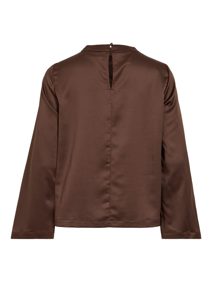 Vila 14122076 Lanna blouse l/m bruin