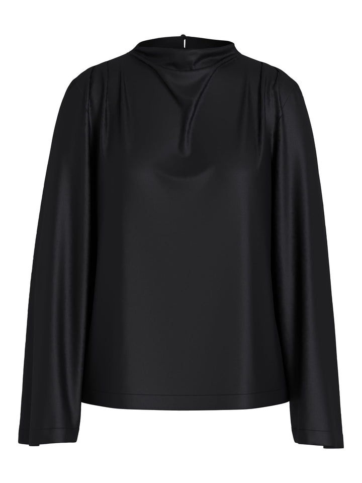 Vila 14122076 Lanna blouse l/m zwart – dames