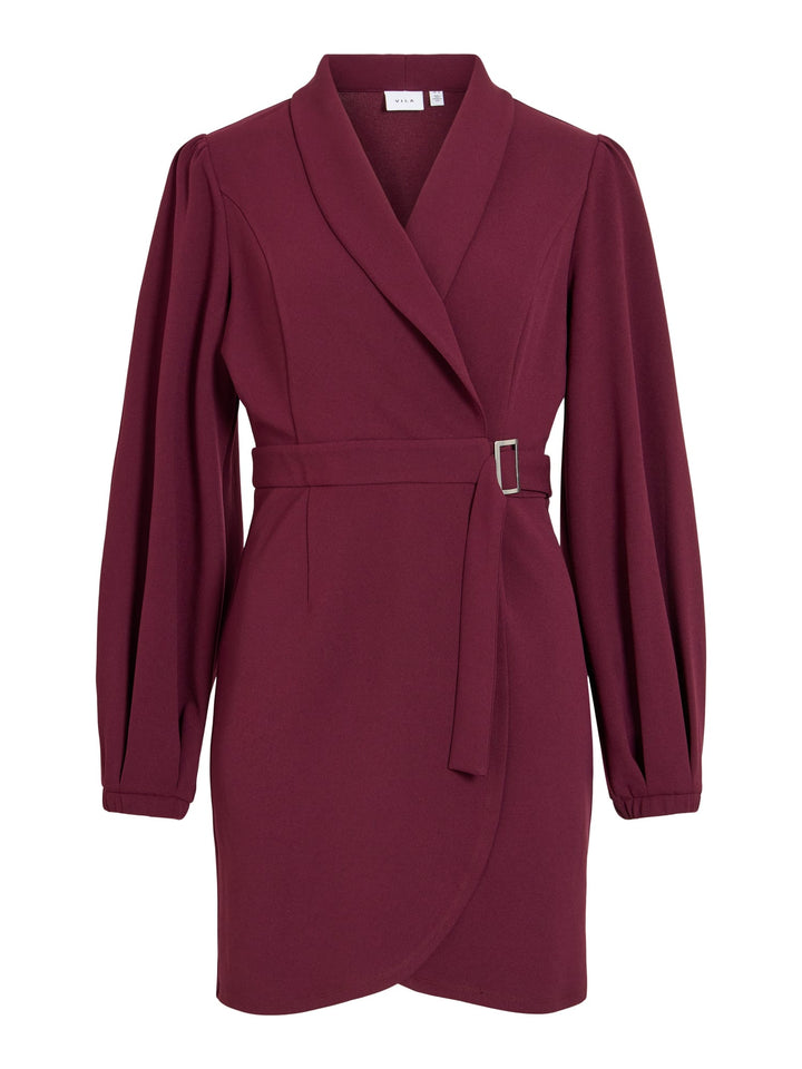 Vila 14123070 clua jurk maxi dames wijnrood