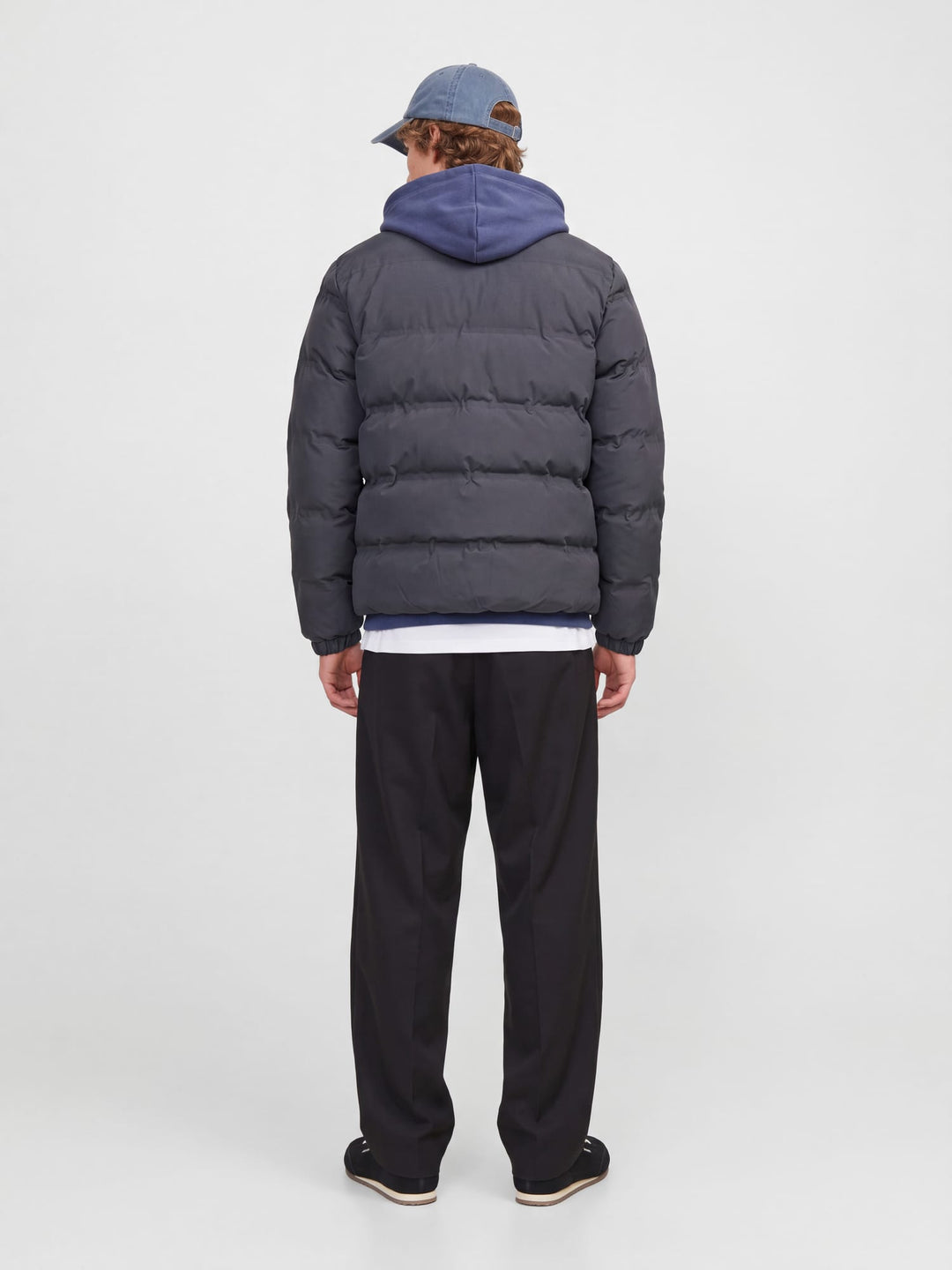 Jack &amp; Jones 12298804 sage winterjas antraciet – heren