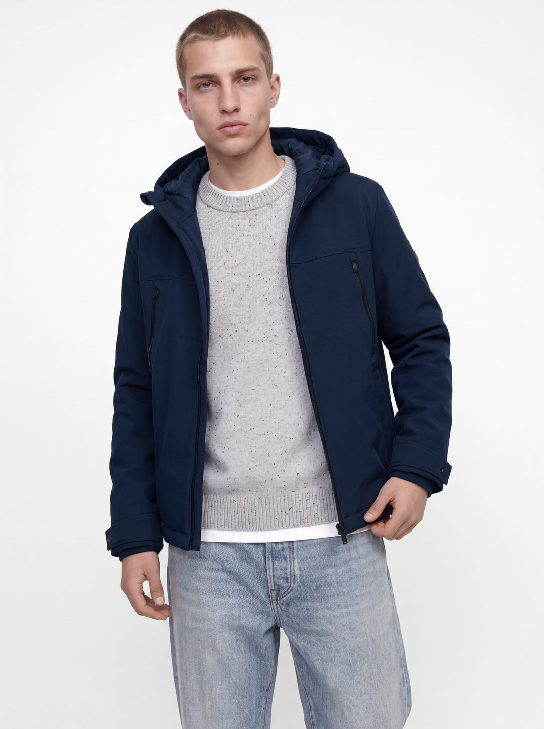 Jack &amp; Jones 12298741 clark winterjas navy – heren