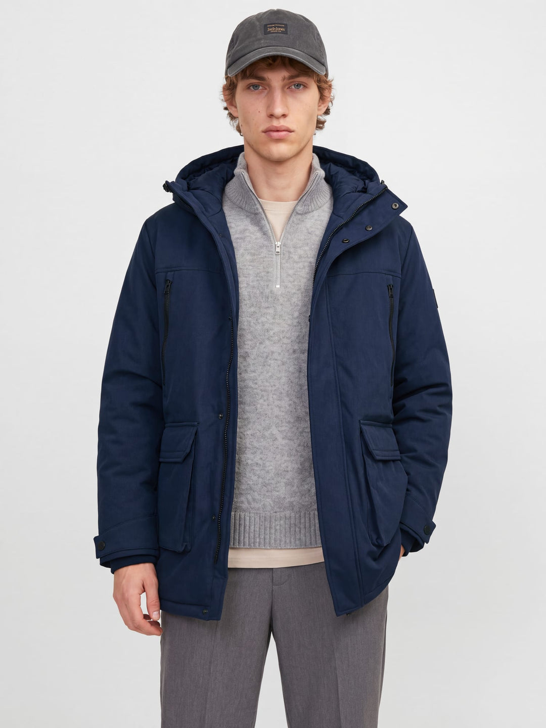 Jack &amp; Jones 12298732 Clark winterjas navy – heren