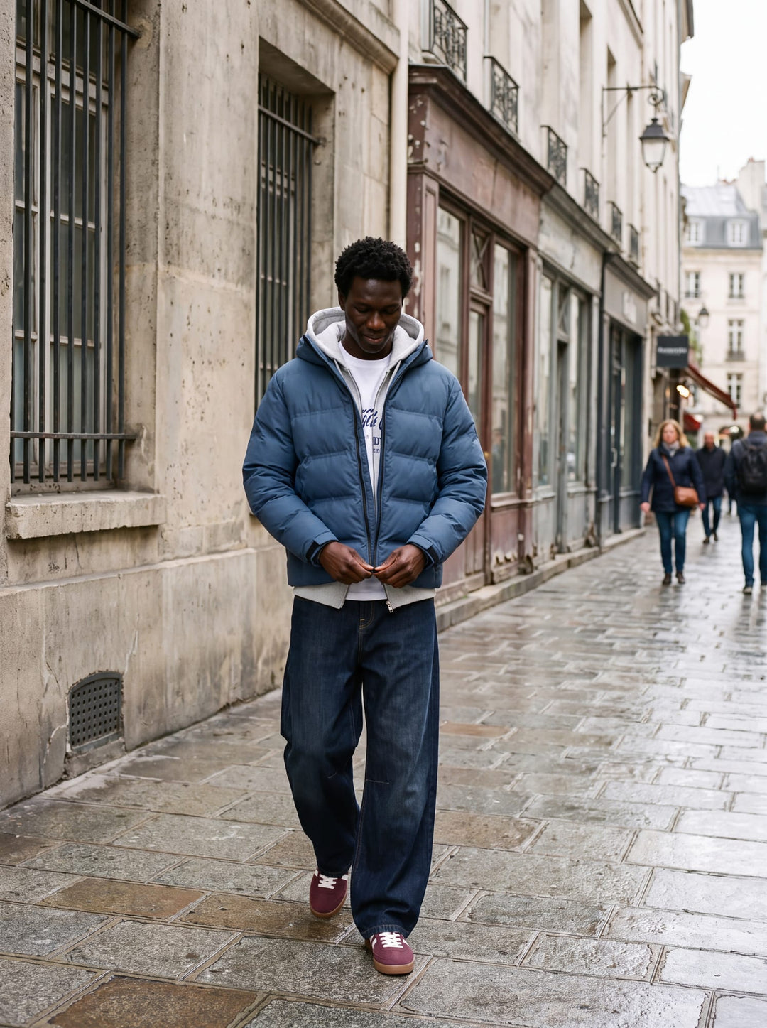 Jack &amp; Jones 12298804 sage winterjas navy – heren