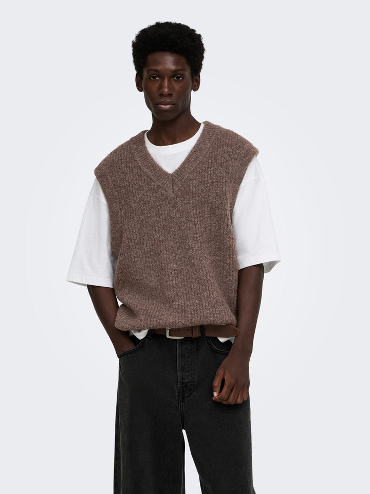ONLY &amp; SONS 22037314 Troy spencer heren bruin melee