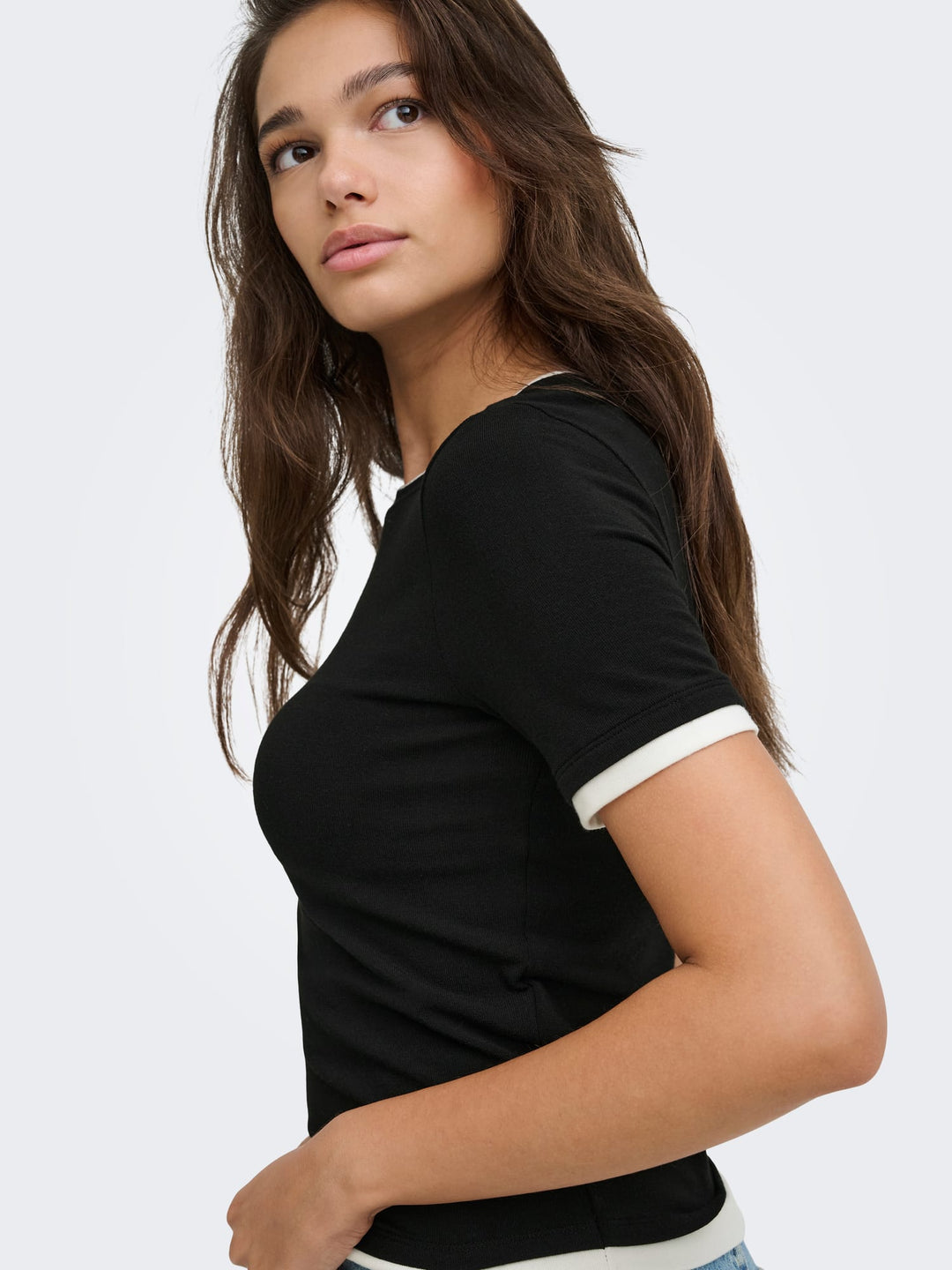 Only 15369930 Viggo T-shirt korte mouw zwart