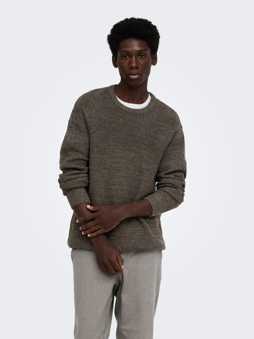 ONLY &amp; SONS 22039894 Jonas trui bruin melee – heren