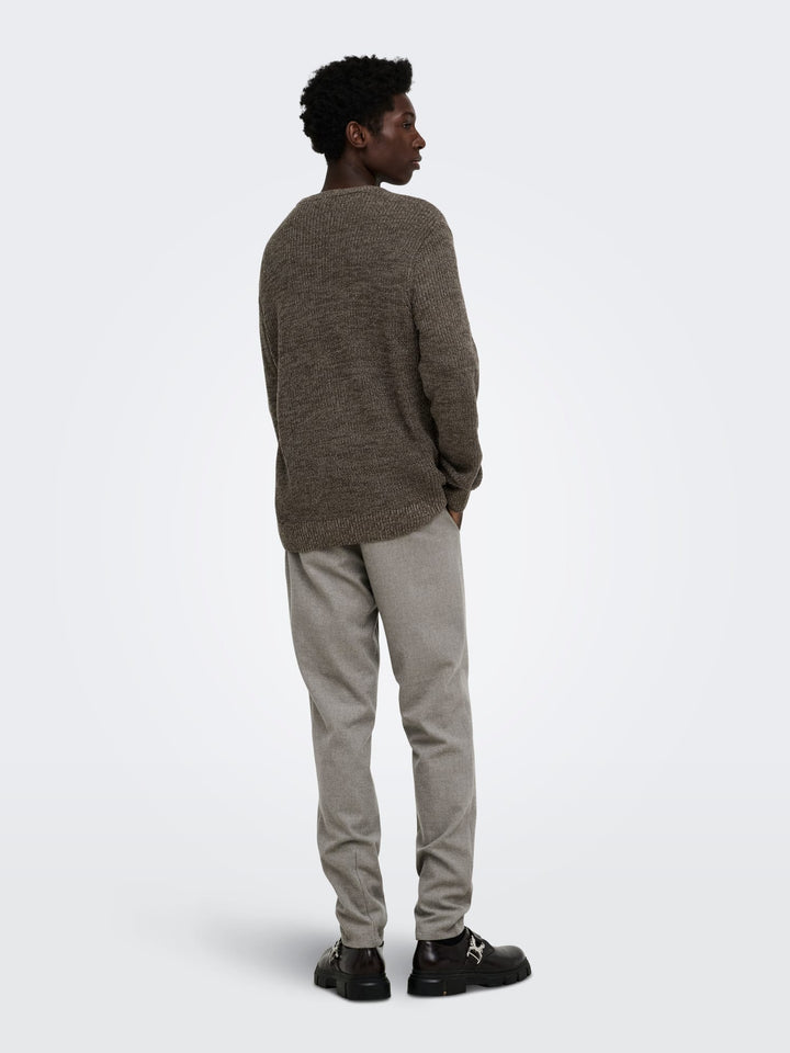 ONLY &amp; SONS 22039894 Jonas trui bruin melee – heren