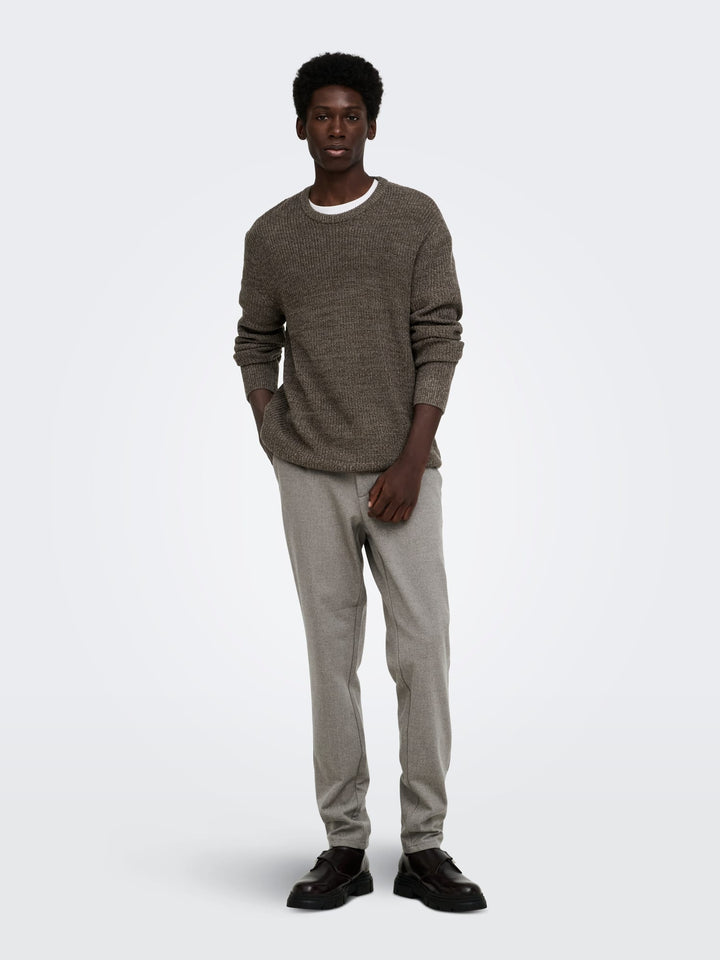 ONLY &amp; SONS 22039894 Jonas trui bruin melee – heren