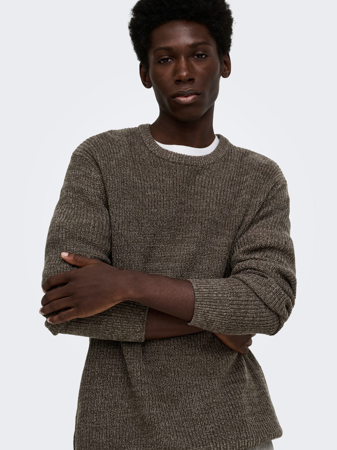ONLY &amp; SONS 22039894 Jonas trui bruin melee – heren
