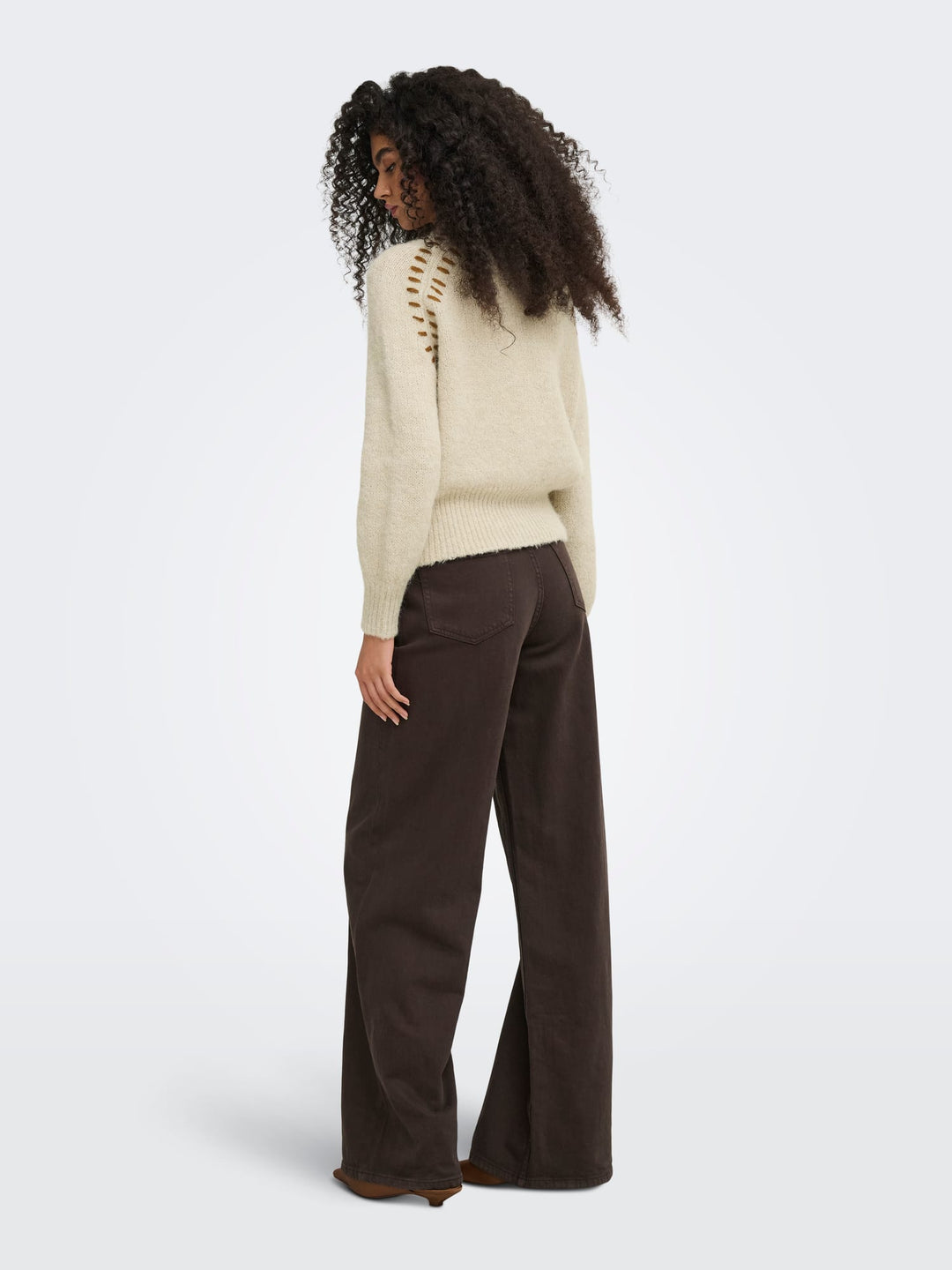jacqueline de yong 15379819 Zoey vest gebreid beige