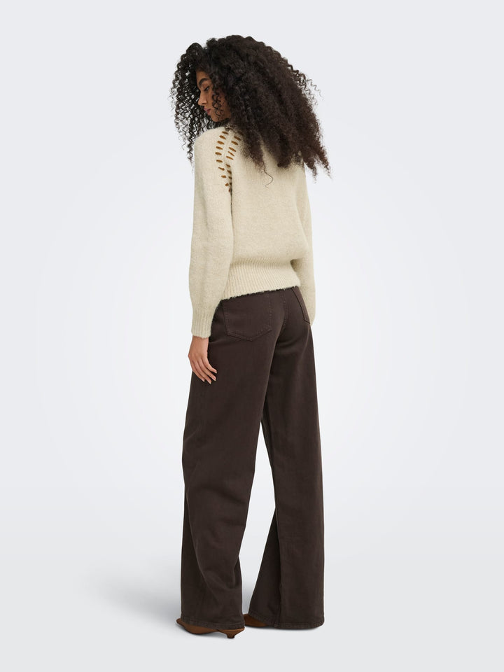 jacqueline de yong 15379819 Zoey vest gebreid beige