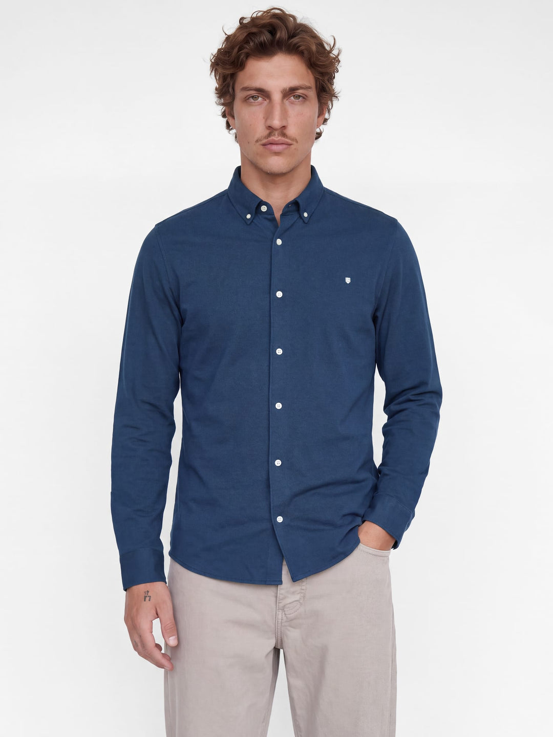 Jack &amp; Jones 12284463 Blake overhemd l/m navy – heren