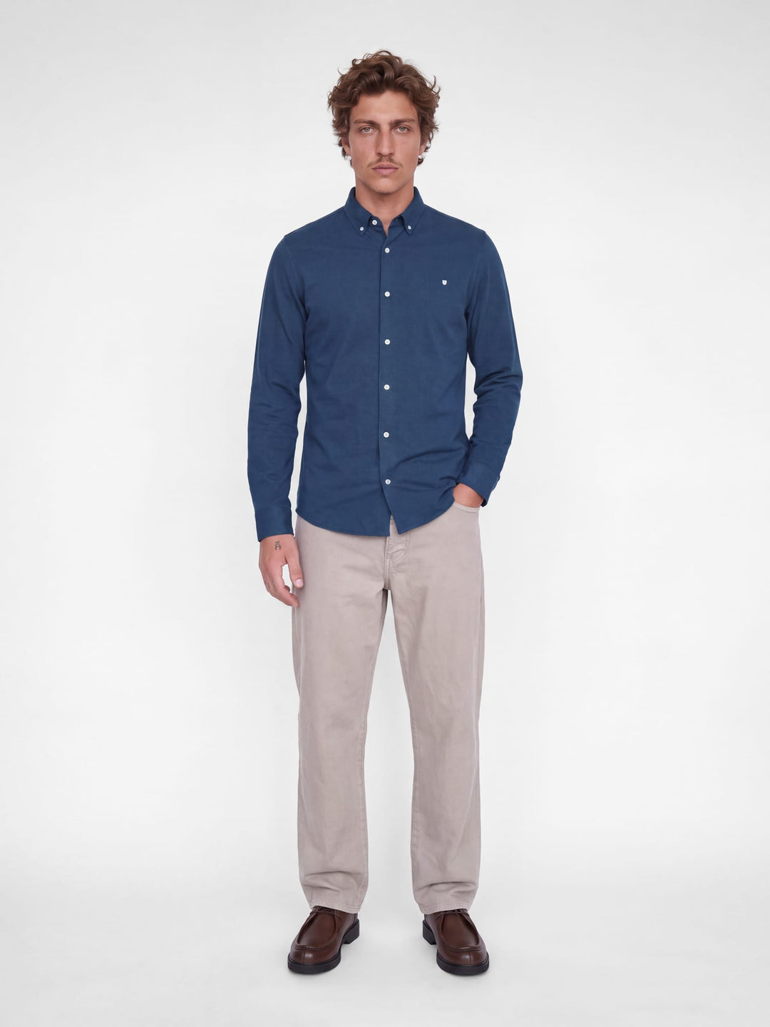 Jack &amp; Jones 12284463 Blake overhemd l/m navy – heren