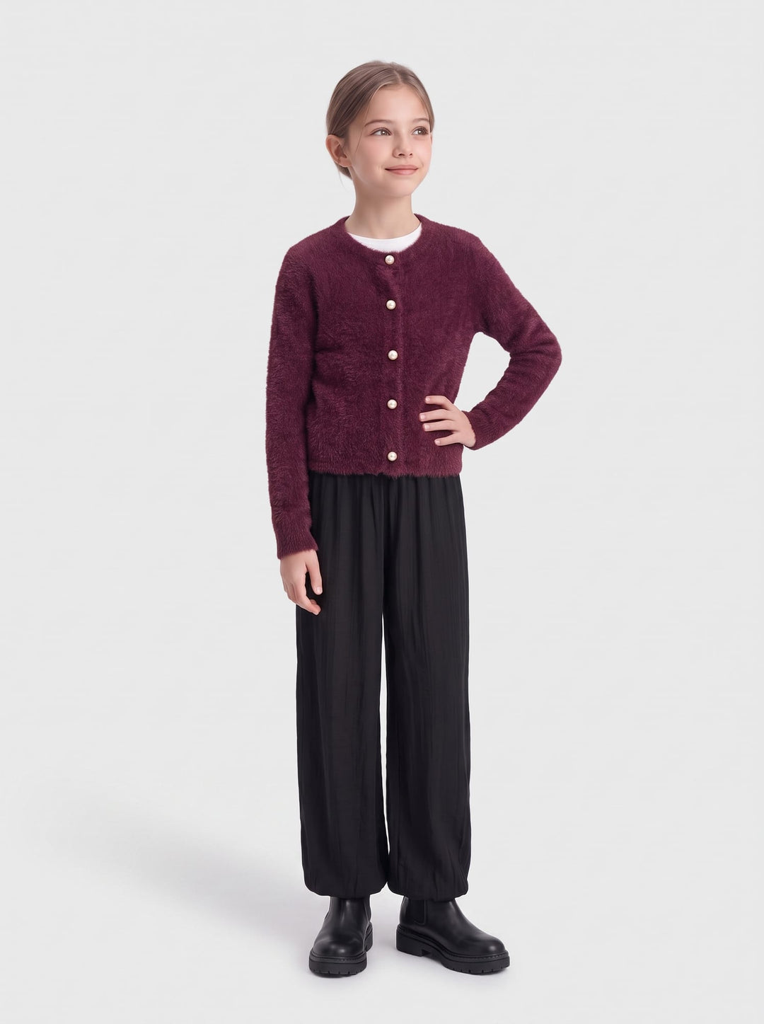 kids only 15352201 piumo vest gebreid meisjes bordeaux