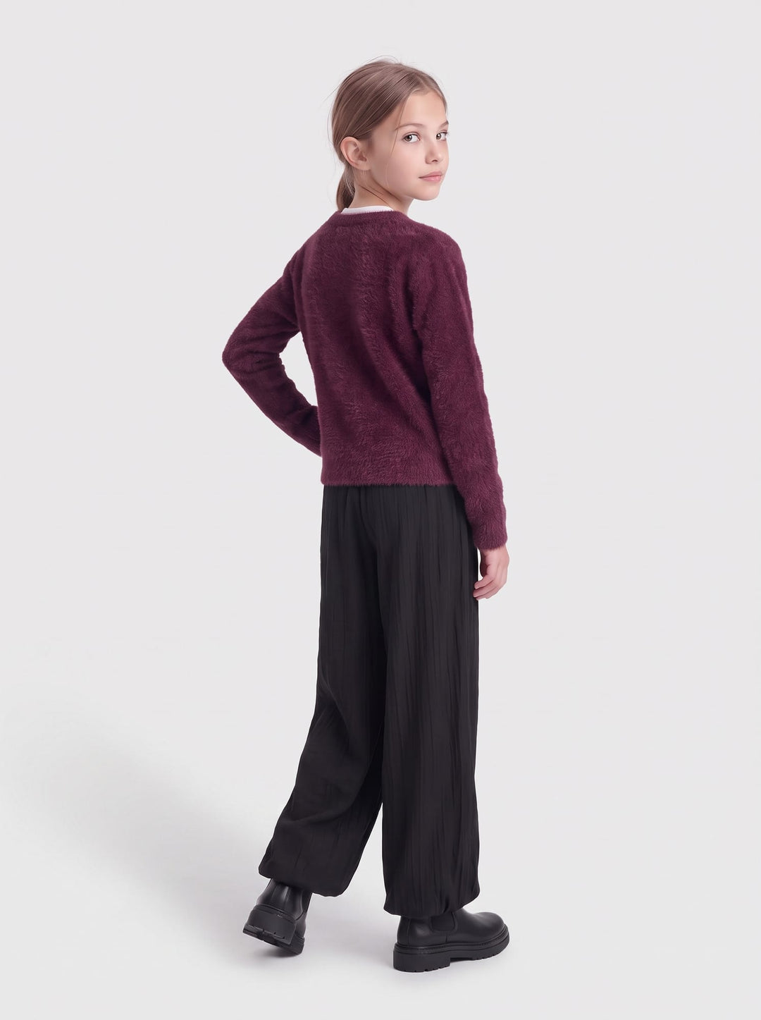 kids only 15352201 piumo vest gebreid meisjes bordeaux