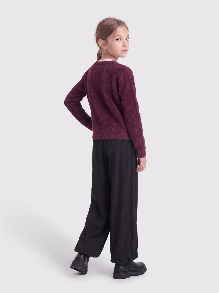 kids only 15352201 piumo vest gebreid meisjes bordeaux