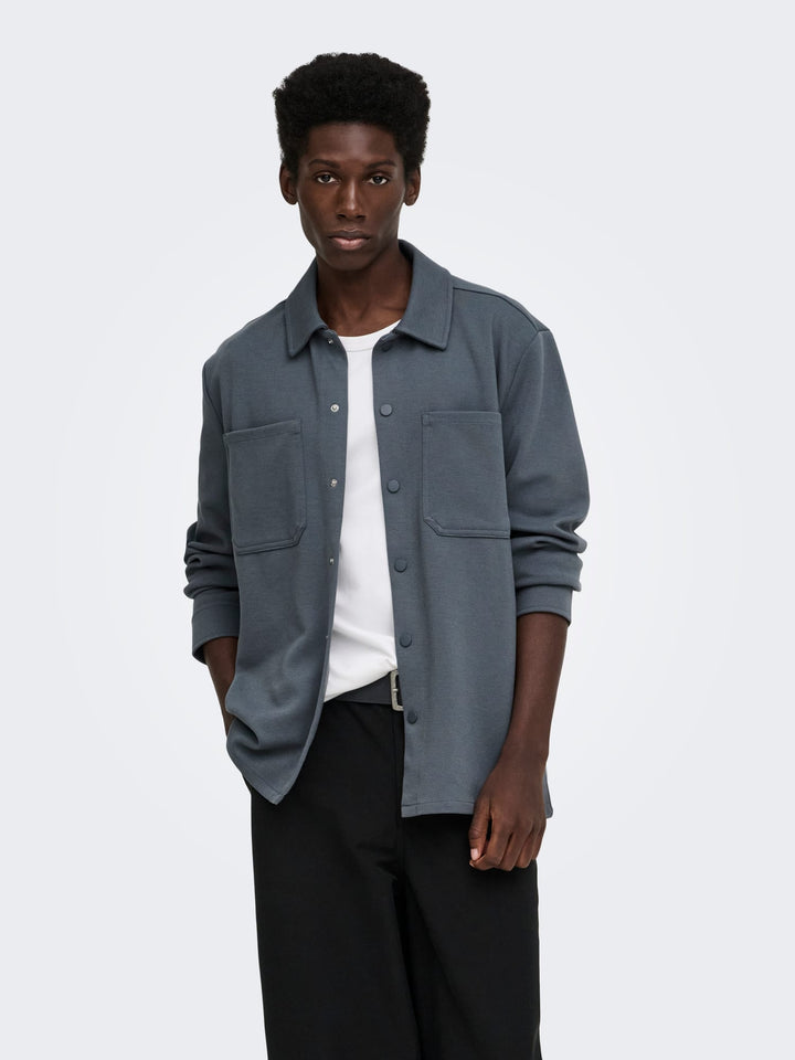 ONLY &amp; SONS 22038909 Newkodyl overhemd antraciet – heren