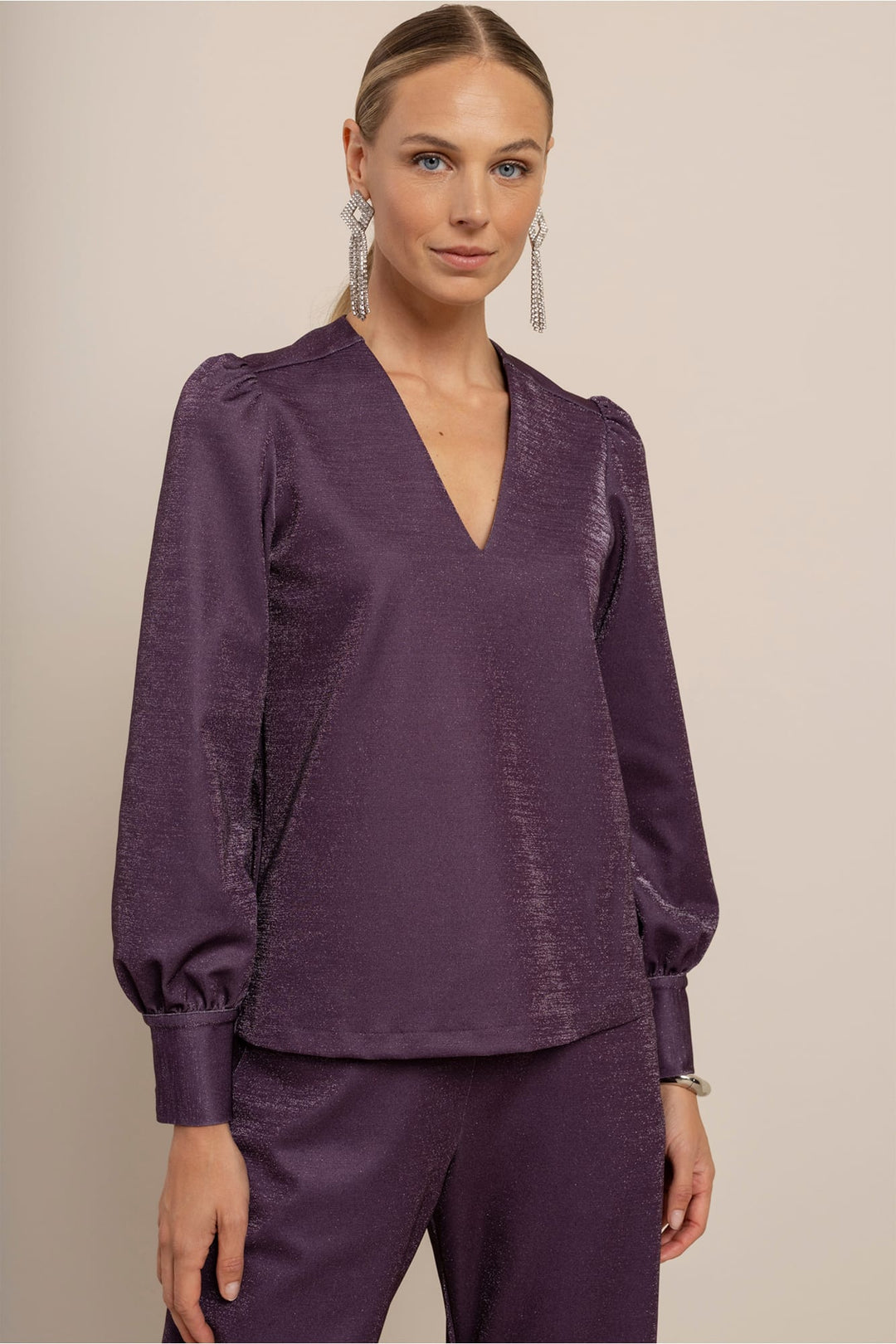 Studio Anneloes 14464 Crisje top aubergine