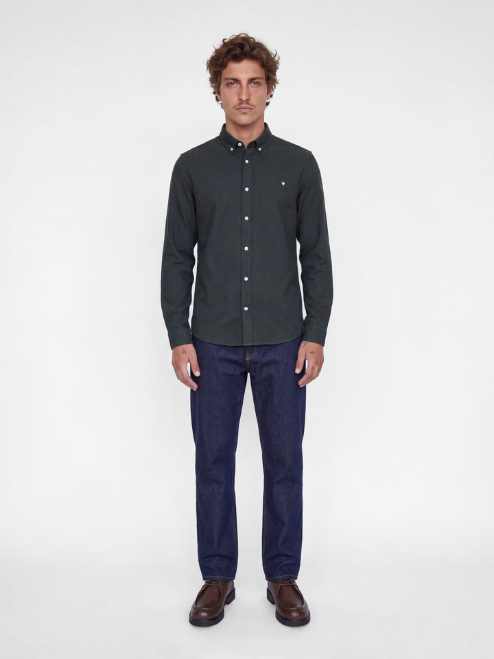 Jack &amp; Jones 12284463 blake overhemd l/m donkergroen – heren