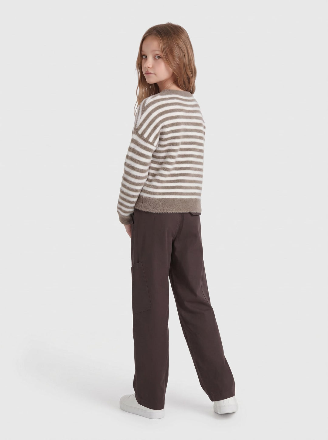 kids only 15306452 newpiumo trui bruin dessin – meisjes