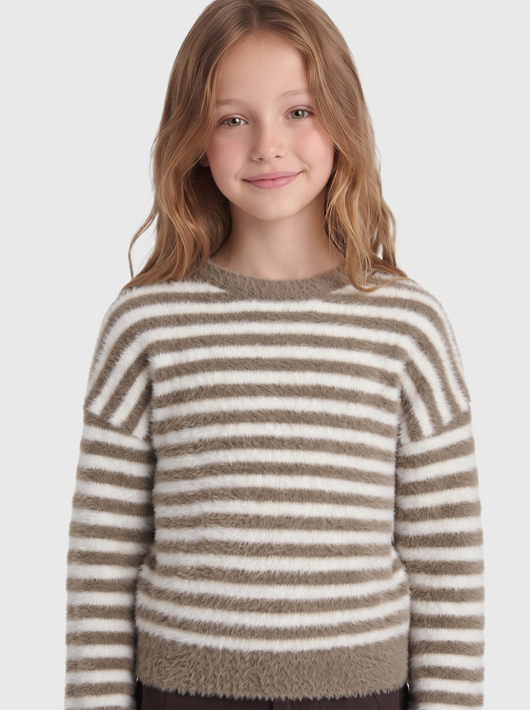 kids only 15306452 newpiumo trui bruin dessin – meisjes