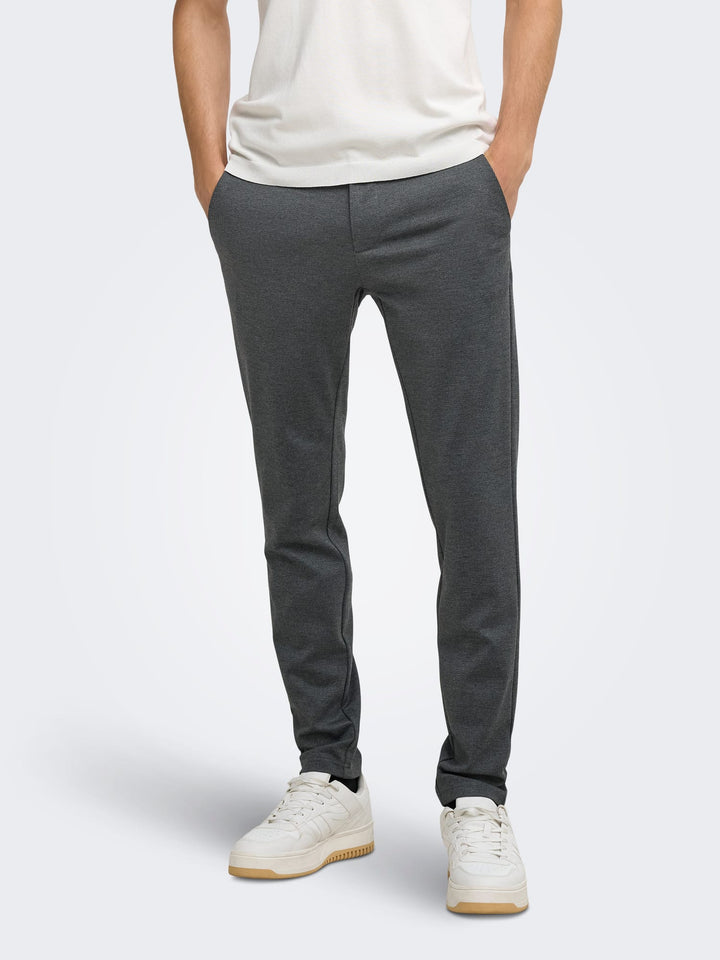 ONLY &amp; SONS 22040689 Mark lange broek grijs dessin – heren - L32