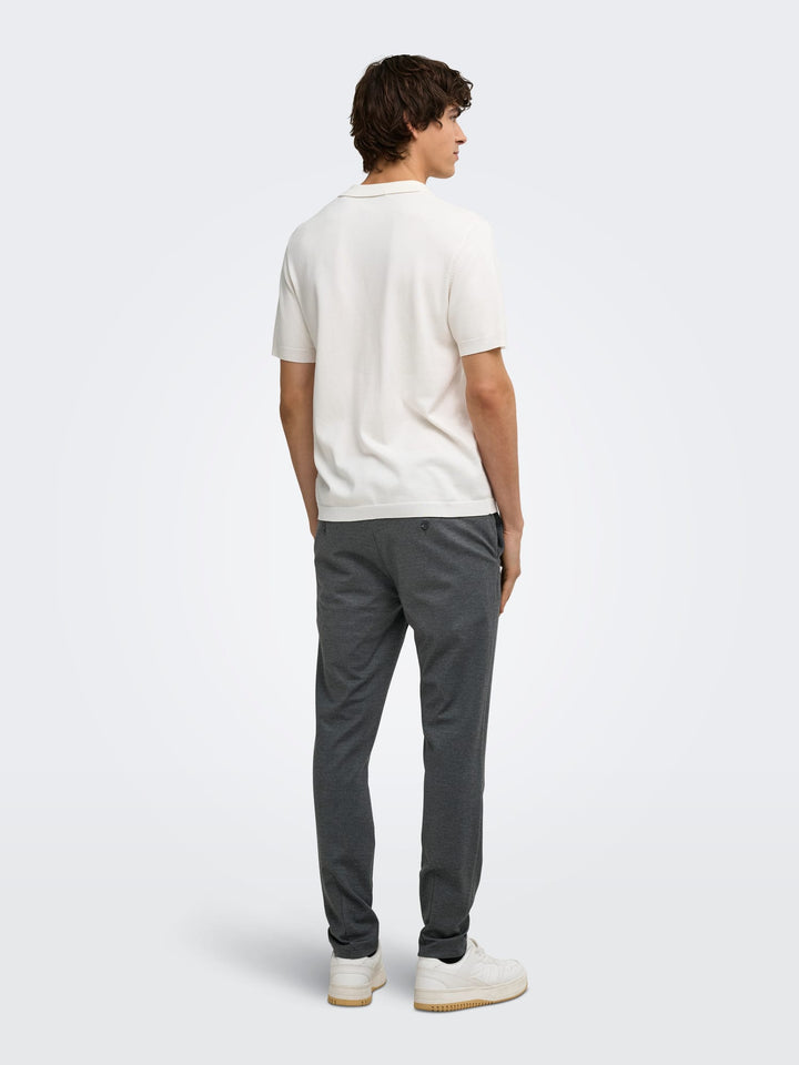 ONLY &amp; SONS 22040689 Mark lange broek grijs dessin – heren - L34