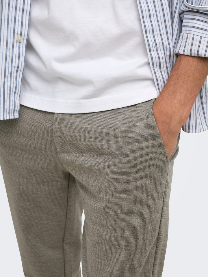 ONLY &amp; SONS 22040689 Mark lange broek taupe – heren - L32