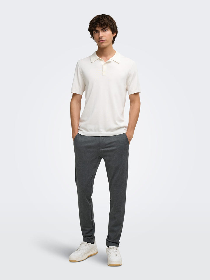 ONLY &amp; SONS 22040689 Mark lange broek grijs dessin – heren - L34