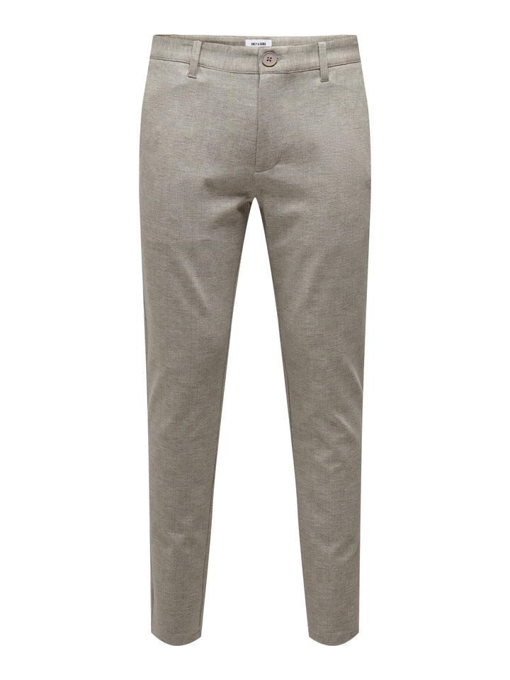 ONLY &amp; SONS 22028113 Mark lange broek zand dessin – heren - L34