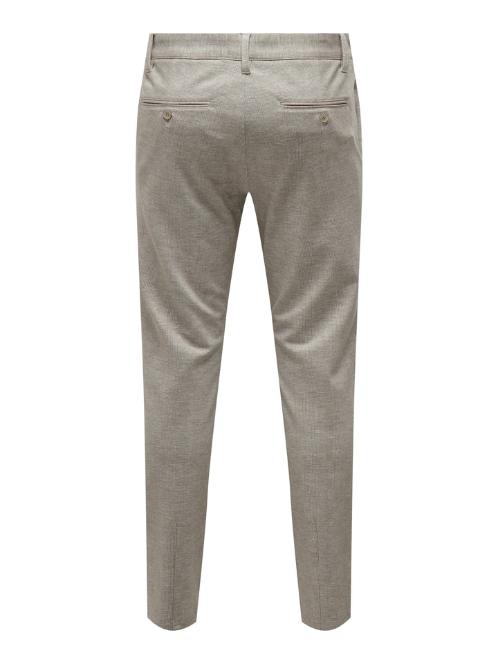 ONLY &amp; SONS 22028113 mark lange broek zand dessin – heren - L32