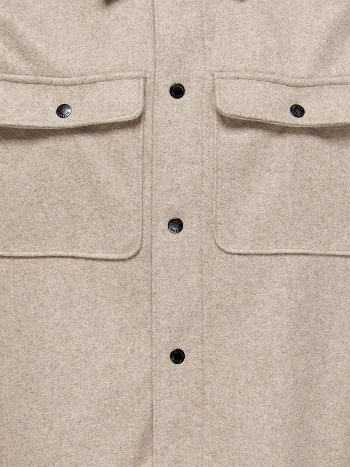 ONLY &amp; SONS 22023564 Ash overhemd l/m licht bruin – heren